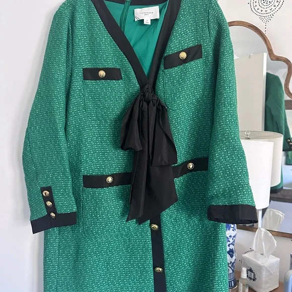 Tuckernuck Green and Black Mini Dress - Picture 2 of 4